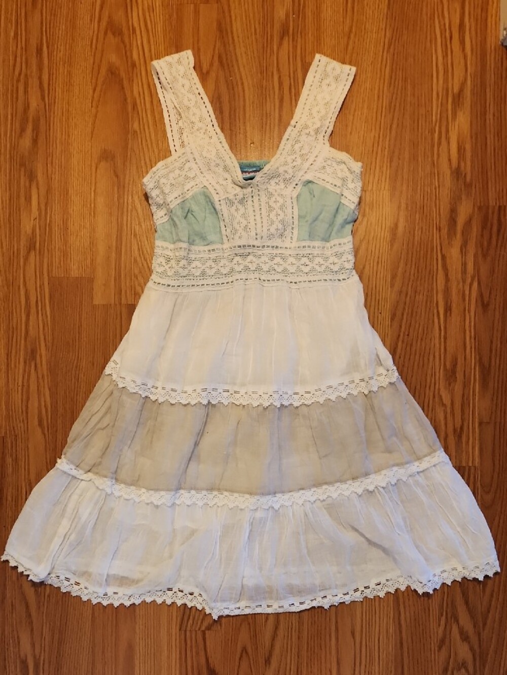 Siya Women's Babydoll Cotton Crochet Dress -